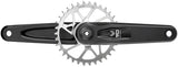 SRAM Eagle 90 T-Type Wide Crankset - 175mm 12-Speed 32t Chainring Direct Mount 2-Guards DUB Spindle Interface Black/Silver