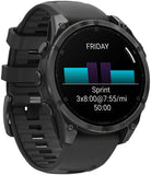 Garmin fenix 8 Smartwatch - 47mm AMOLED Slate Gray with Black Silicone Band