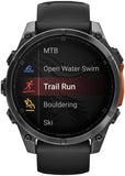 Garmin fenix 8 Smartwatch - 47mm AMOLED Slate Gray with Black Silicone Band