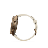 Garmin fenix 9 Pro – 43 mm Autumn Gold Titanium with Cream/French Gray Silicone Band