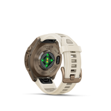 Garmin fenix 9 Pro – 43 mm Autumn Gold Titanium with Cream/French Gray Silicone Band