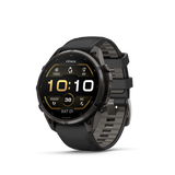 Garmin fenix 9 Pro – 47 mm Carbon Gray DLC Titanium with Black/Pebble Gray Silicone Band