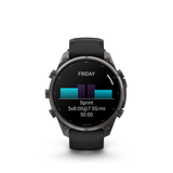 Garmin fenix 9 Pro – 47 mm Carbon Gray DLC Titanium with Black/Pebble Gray Silicone Band