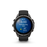 Garmin fenix 9 Pro – 47 mm Carbon Gray DLC Titanium with Black/Pebble Gray Silicone Band