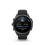 Garmin fenix 9 Pro – 47 mm Carbon Gray DLC Titanium with Black/Pebble Gray Silicone Band