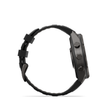 Garmin fenix 9 Pro – 47 mm Carbon Gray DLC Titanium with Black/Pebble Gray Silicone Band