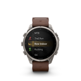 Garmin fenix 9 Pro – inReach, 47 mm Titanium with Walnut Leather Band