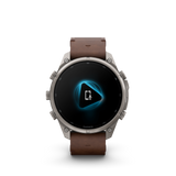 Garmin fenix 9 Pro – inReach, 47 mm Titanium with Walnut Leather Band