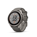 Garmin fenix 9 Pro – Solar, 47 mm Titanium with Pebble Gray/Silver Gray Silicone Band