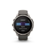 Garmin fenix 9 Pro – Solar, 47 mm Titanium with Pebble Gray/Silver Gray Silicone Band