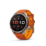 Garmin fenix 9 Pro – 47 mm Titanium with Autumn Orange/Spark Orange Silicone Band