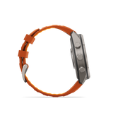 Garmin fenix 9 Pro – 47 mm Titanium with Autumn Orange/Spark Orange Silicone Band