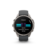 Garmin fenix 9 Pro – 47 mm Titanium with Graphite/Black Silicone Band