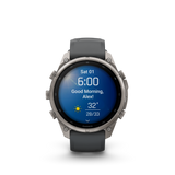 Garmin fenix 9 Pro – 47 mm Titanium with Graphite/Black Silicone Band