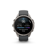 Garmin fenix 9 Pro – 47 mm Titanium with Graphite/Black Silicone Band