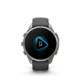 Garmin fenix 9 Pro – 47 mm Titanium with Graphite/Black Silicone Band