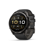 Garmin fenix 9 Pro – 51 mm Carbon Gray DLC Titanium with Black/Pebble Gray Silicone Band