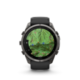 Garmin fenix 9 Pro – 51 mm Carbon Gray DLC Titanium with Black/Pebble Gray Silicone Band
