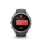 Garmin fenix 9 Pro – inReach, 51 mm  Titanium with Graphite/Black Silicone Band