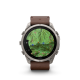 Garmin fenix 9 Pro – inReach, 51 mm Titanium with Walnut Leather Band