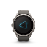 Garmin fenix 9 Pro – Solar, 51 mm Titanium with Pebble Gray/Silver Gray Silicone Band