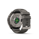 Garmin fenix 9 Pro – Solar, 51 mm Titanium with Pebble Gray/Silver Gray Silicone Band