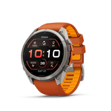 Garmin fenix 9 Pro – 51 mm Titanium with Autumn Orange/Spark Orange Silicone