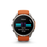 Garmin fenix 9 Pro – 51 mm Titanium with Autumn Orange/Spark Orange Silicone