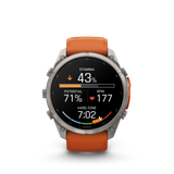 Garmin fenix 9 Pro – 51 mm Titanium with Autumn Orange/Spark Orange Silicone