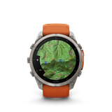 Garmin fenix 9 Pro – 51 mm Titanium with Autumn Orange/Spark Orange Silicone