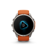 Garmin fenix 9 Pro – 51 mm Titanium with Autumn Orange/Spark Orange Silicone