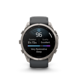 Garmin fenix 9 Pro – 51 mm Titanium with Graphite/Black Silicone Band