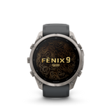 Garmin fenix 9 Pro – 51 mm Titanium with Graphite/Black Silicone Band