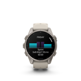 Garmin fenix 9 – 43 mm Titanium with Fog Gray Silicone Band