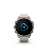 Garmin fenix 9 – 43 mm Titanium with Fog Gray Silicone Band