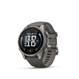 Garmin fenix 9 – 43 mm Titanium with Pebble Gray Silicone Band