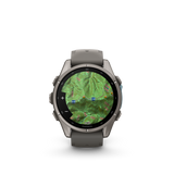 Garmin fenix 9 – 43 mm Titanium with Pebble Gray Silicone Band