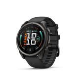 Garmin fenix 9 – 47 mm Carbon Gray DLC Titanium with Black Silicone Band