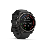 Garmin fenix 9 – 47 mm Carbon Gray DLC Titanium with Black Silicone Band