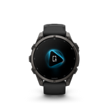 Garmin fenix 9 – 47 mm Carbon Gray DLC Titanium with Black Silicone Band