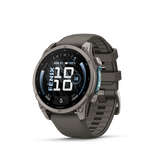 Garmin fenix 9 – 47 mm Titanium with Pebble Gray Silicone Band