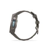 Garmin fenix 9 – 47 mm Titanium with Pebble Gray Silicone Band