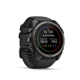 Garmin fenix 9 – 51 mm Carbon Gray DLC Titanium with Black Silicone Band