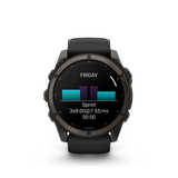Garmin fenix 9 – 51 mm Carbon Gray DLC Titanium with Black Silicone Band
