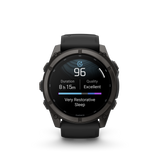 Garmin fenix 9 – 51 mm Carbon Gray DLC Titanium with Black Silicone Band