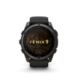 Garmin fenix 9 – 51 mm Carbon Gray DLC Titanium with Black Silicone Band
