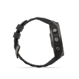 Garmin fenix 9 – 51 mm Carbon Gray DLC Titanium with Black Silicone Band