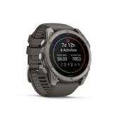 Garmin fenix 9 – 51 mm Titanium with Pebble Gray Silicone Band