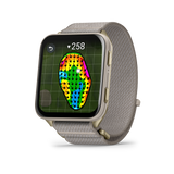 Garmin Venu X1 Soft Gold with Titanium Caseback and French Gray Nylon Band