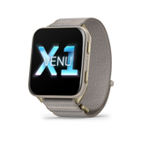 Garmin Venu X1 Soft Gold with Titanium Caseback and French Gray Nylon Band